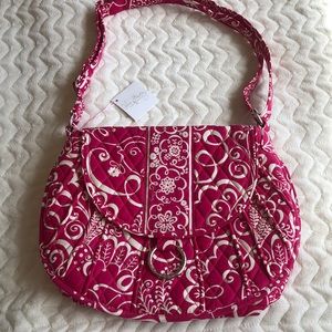 Vera Bradley Saddle Up Crossbody Twirly Bird Pink